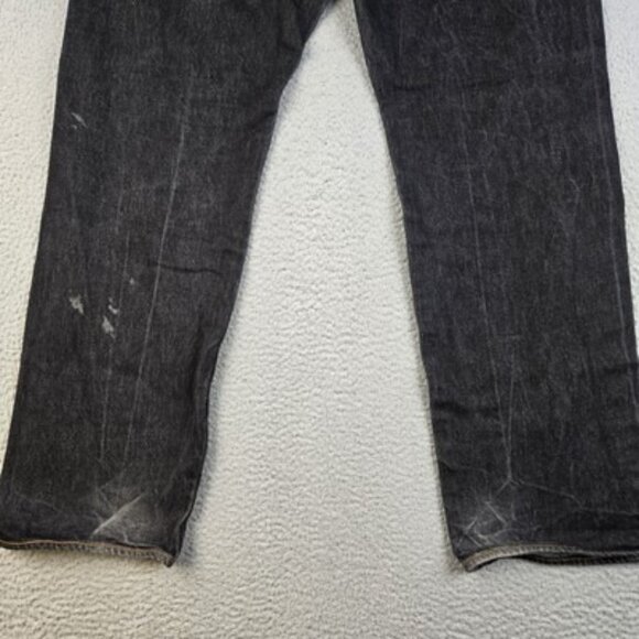 Levi's 501 Jeans Mens 38x34 Black Straight Leg Classic Button Fly American Denim - Picture 12 of 14
